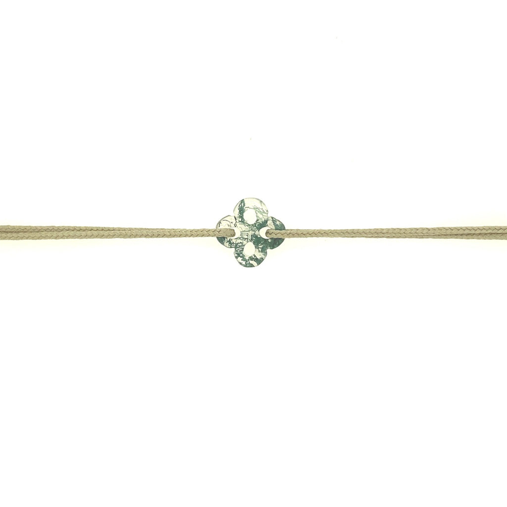Bracelet Ilargia Ttiki Agate Mousse sur Cordon
