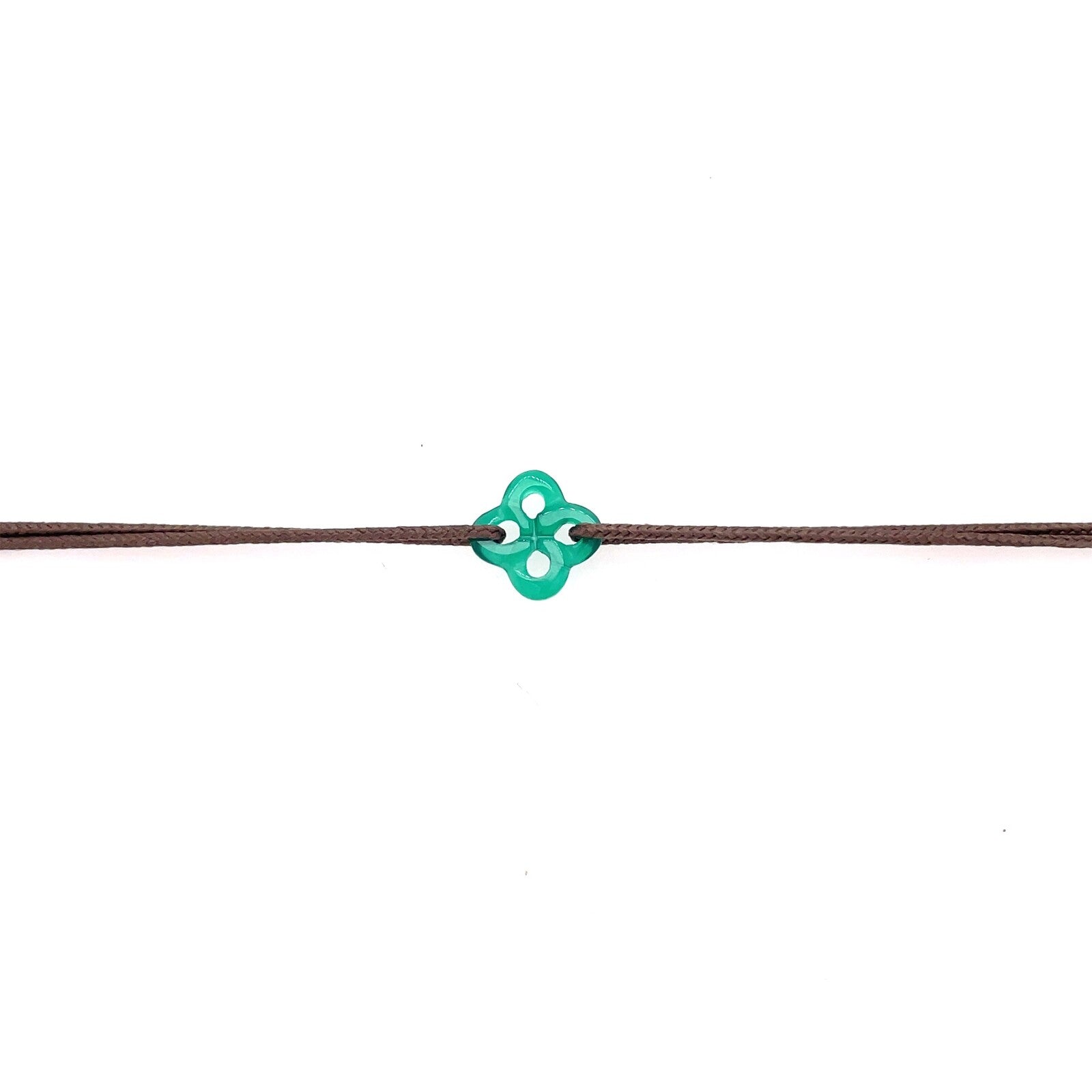 Bracelet Ilargia Ttiki Agate verte sur Cordon