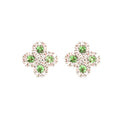 Boucles D'oreilles Argia Txiki Diamants Tsavorites Or Blanc