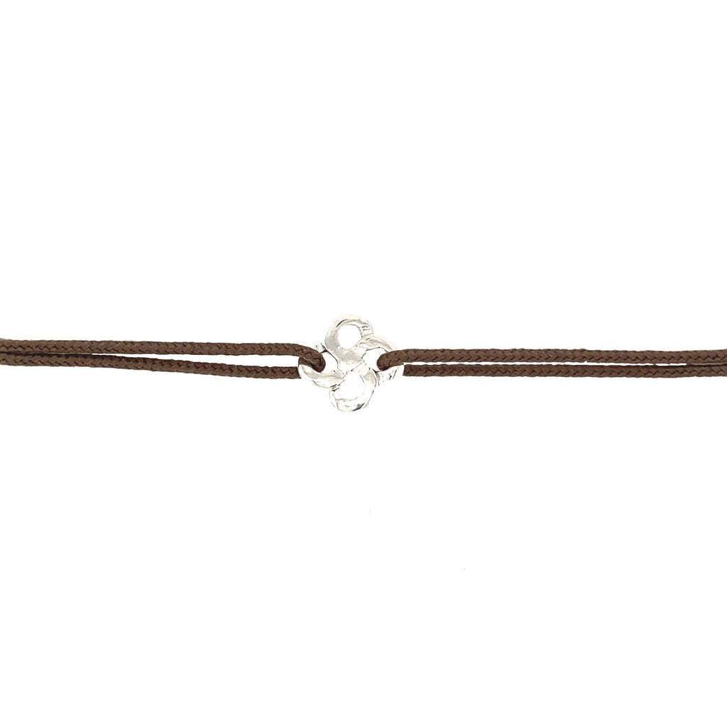 Bracelet Cordon Zilarra Ttiki Lauburu Argent