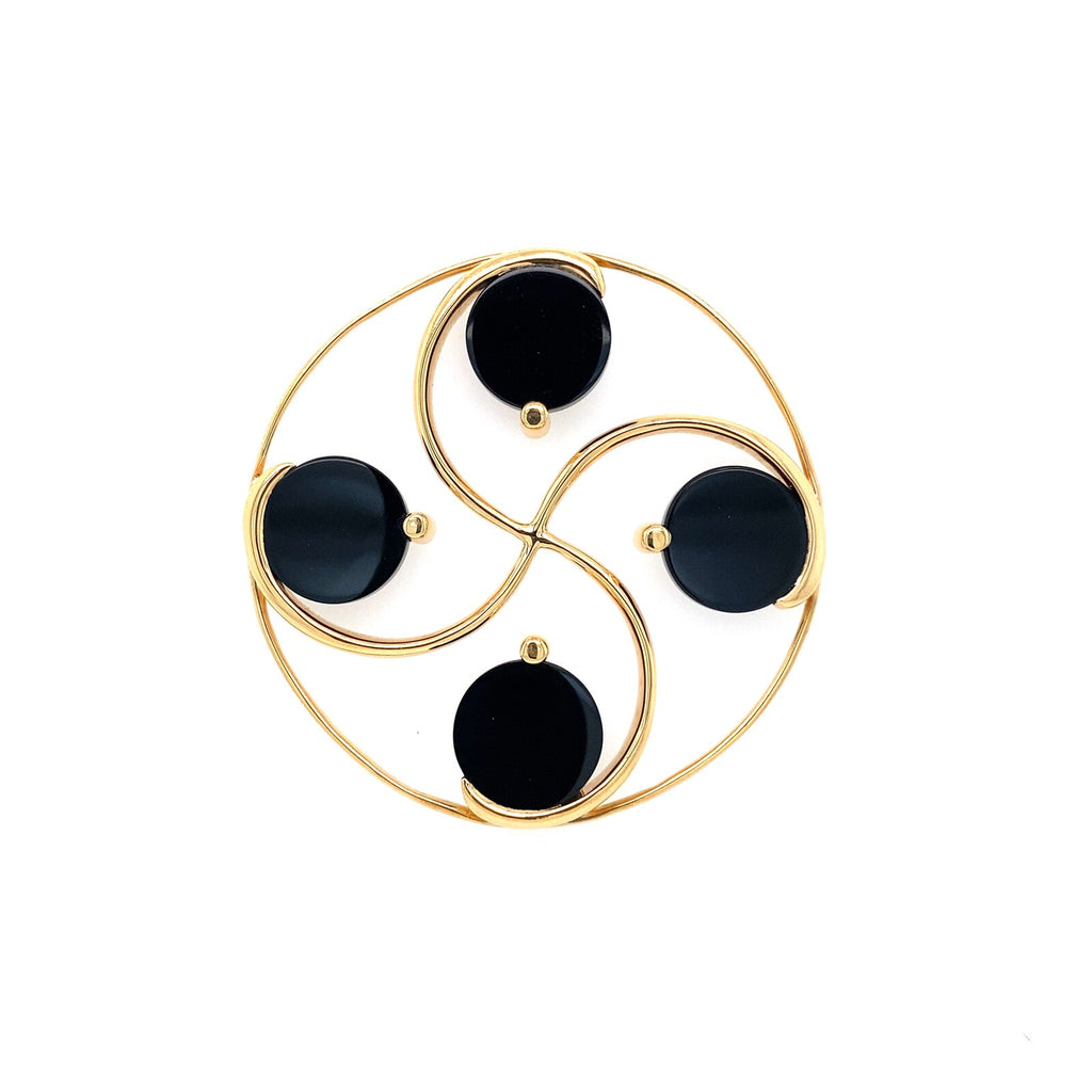 Pendentif Nahia Handia Onyx Or Rose