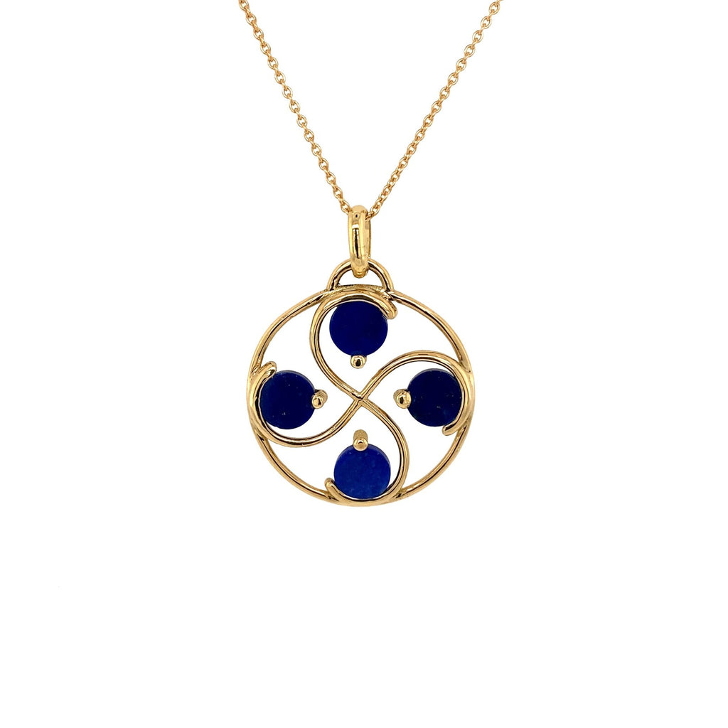 Pendentif Nahia Lapis Lazuli Or Jaune