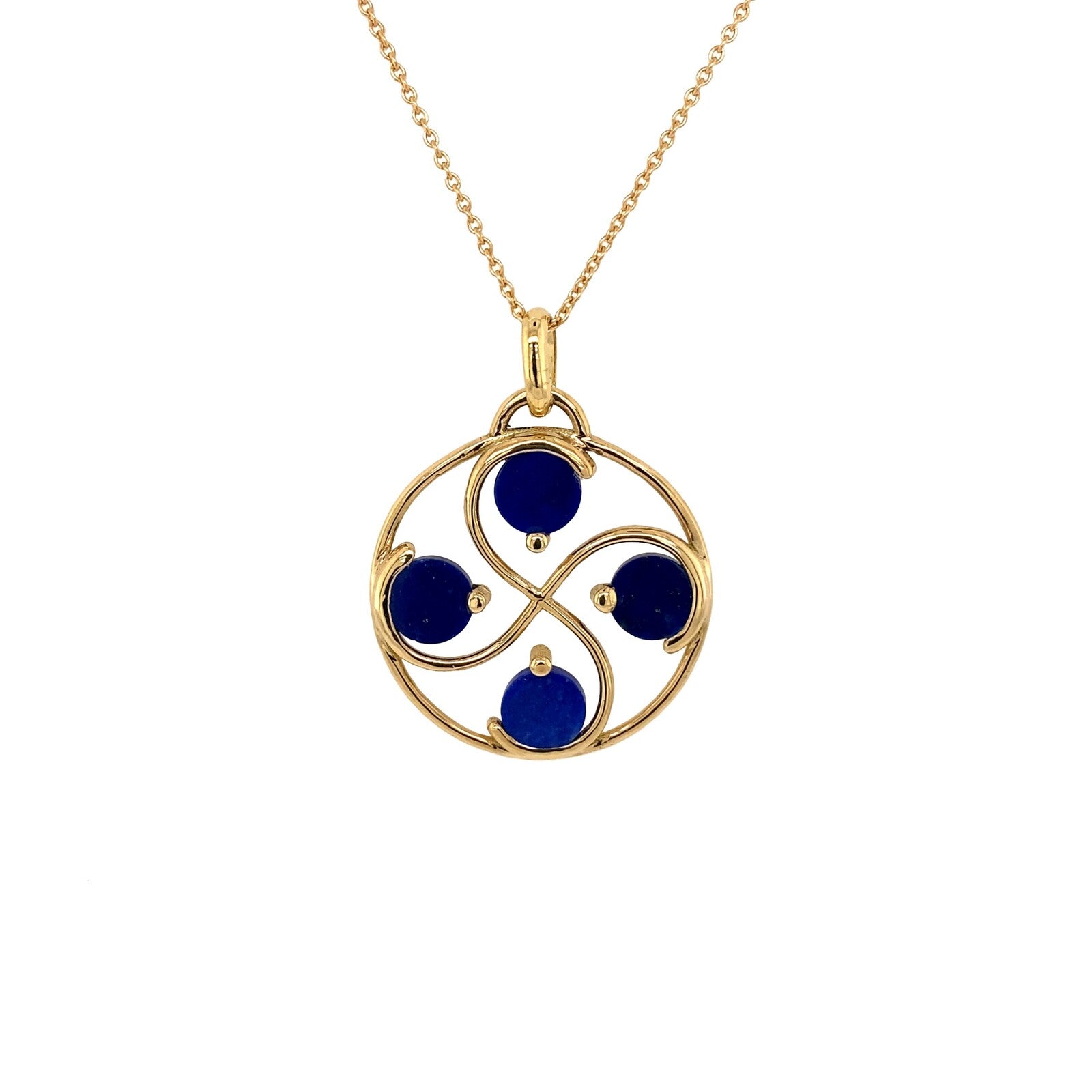 Pendentif Nahia Lapis Lazuli Or Jaune