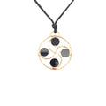 Pendentif Nahia Onyx Or Rose