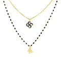 Collier Izarra Double Argent Plaqué Or Jaune Nacre Grise Laque Noire