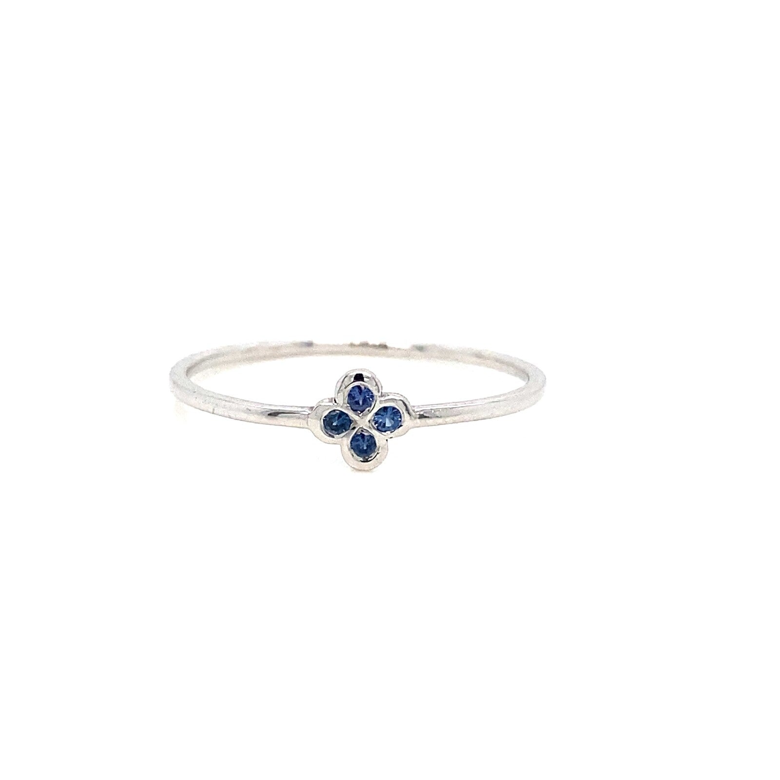 Bague Alaia Txiki Saphir sans cercle Or Blanc