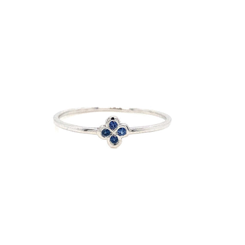 Bague Alaia Txiki Saphir sans cercle Or Blanc