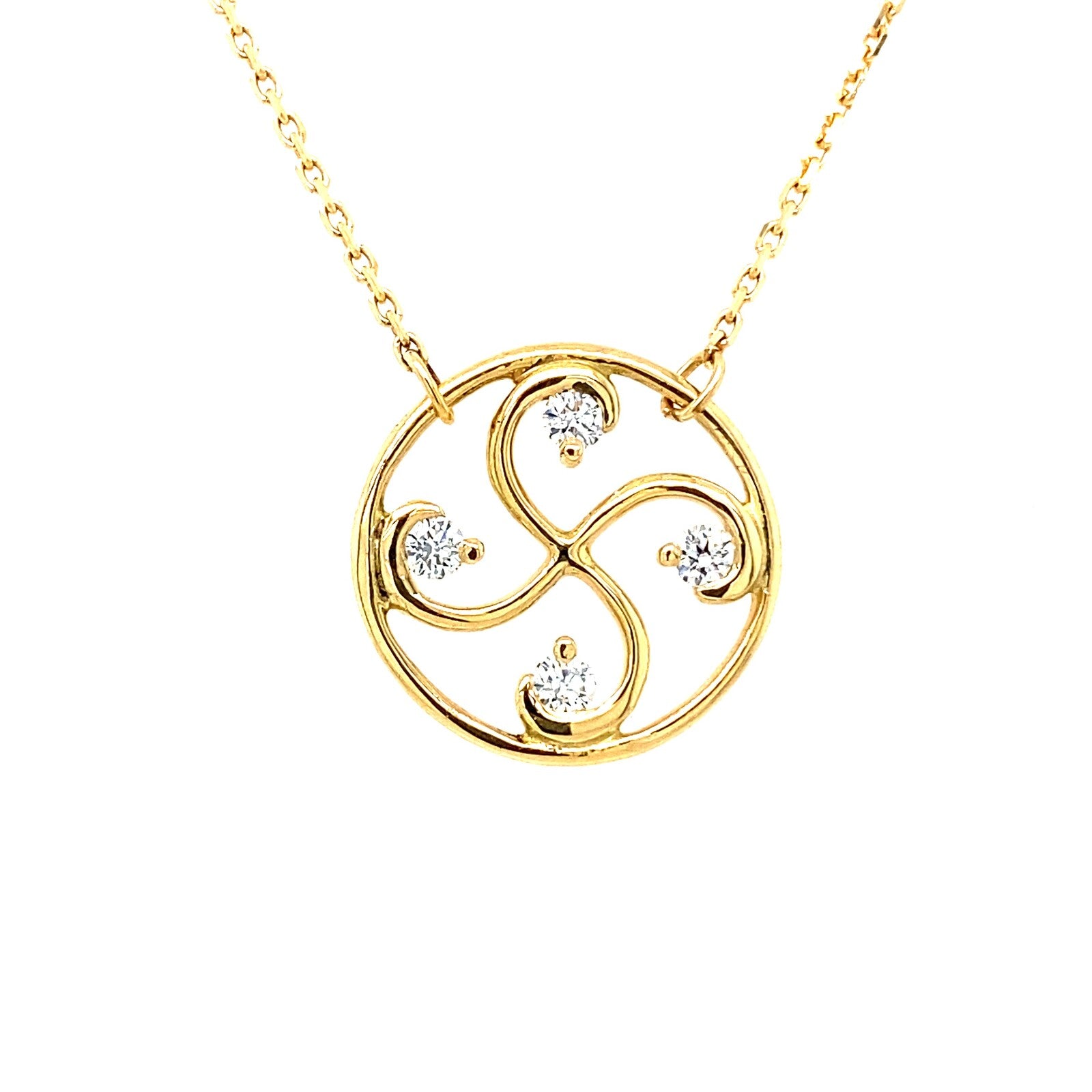 Collier Nahia Txiki Diamant Or Jaune