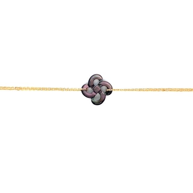 Bracelet Ilargia Nacre Grise Or jaune