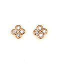 Boucles d'oreilles Alaia Diamant Or Rose