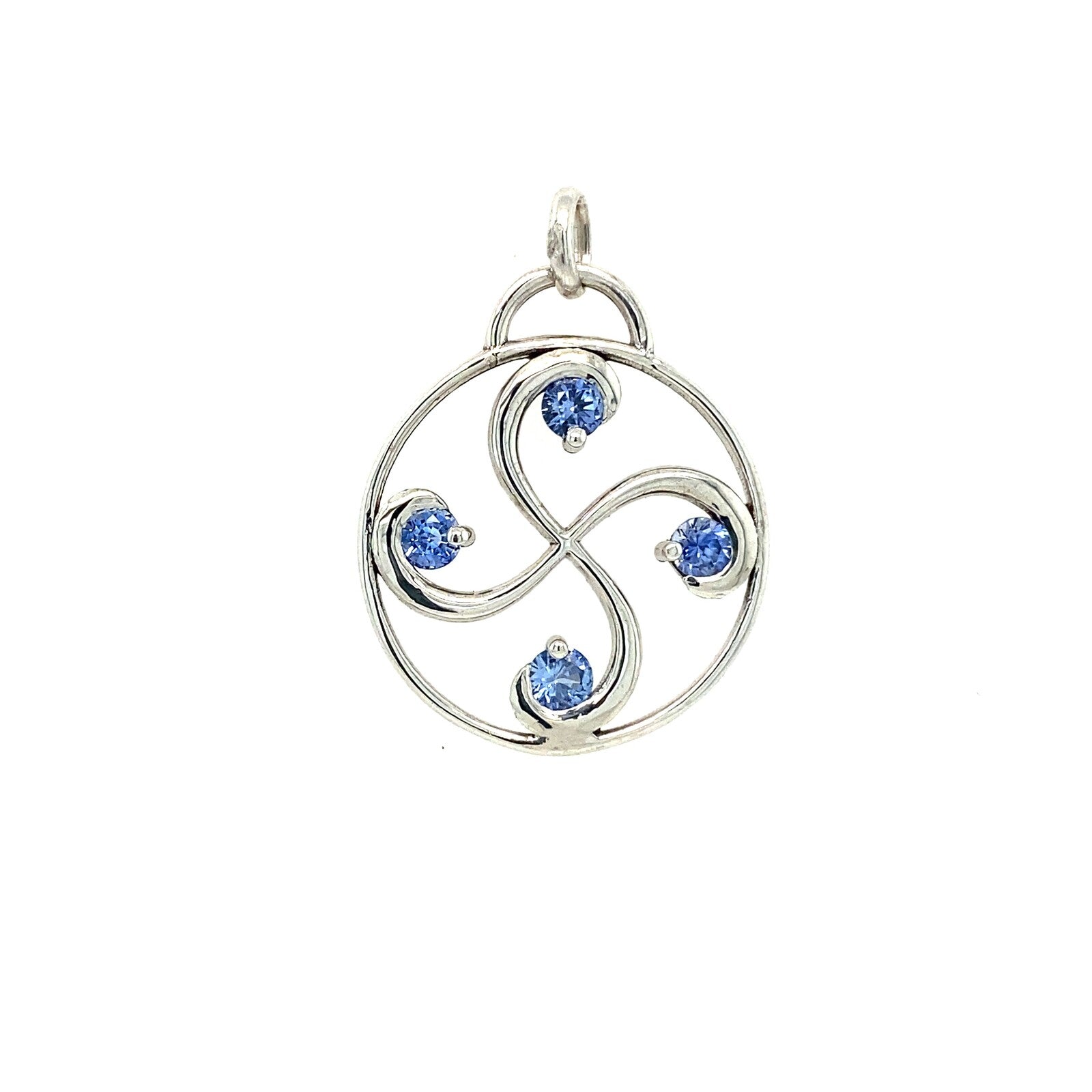 Pendentif Nahia Saphir Or Blanc