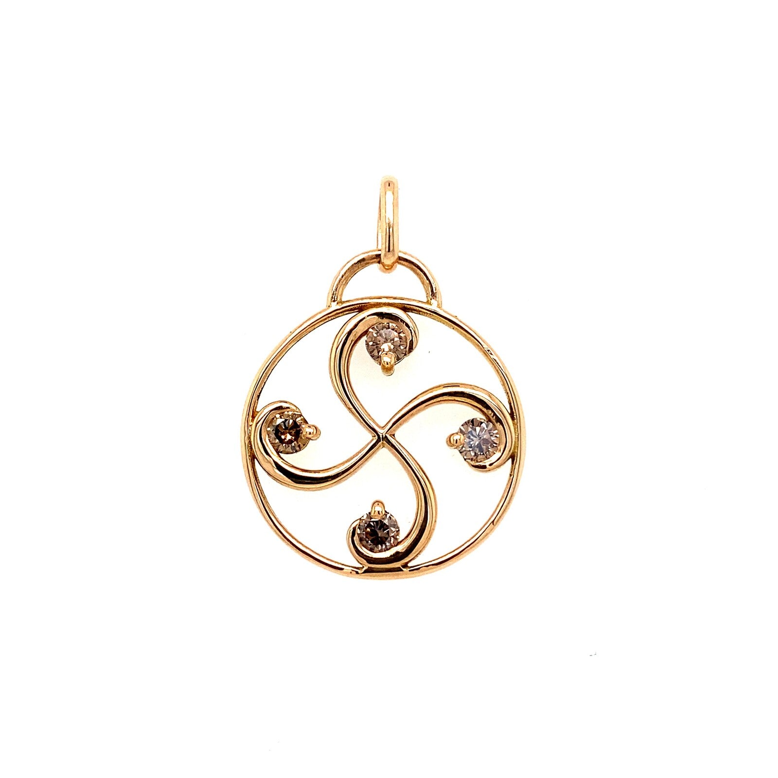 Pendentif Nahia Diamants Champagne Or Rose