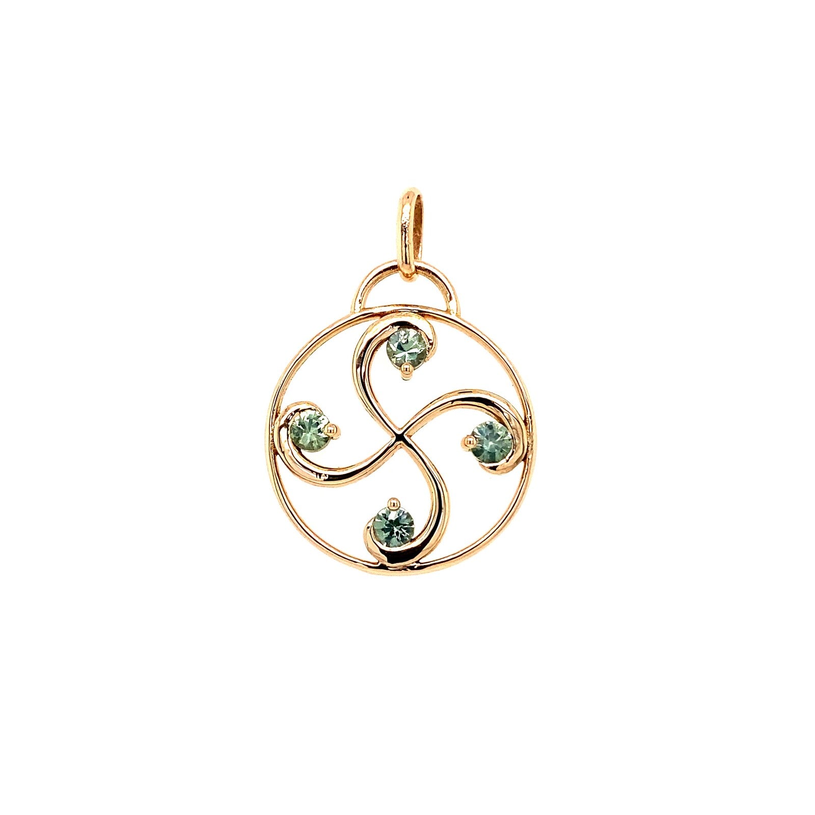 Pendentif Nahia Saphir vert