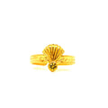 Bague Camino Argent Plaqué Or Jaune Saphir Jaune