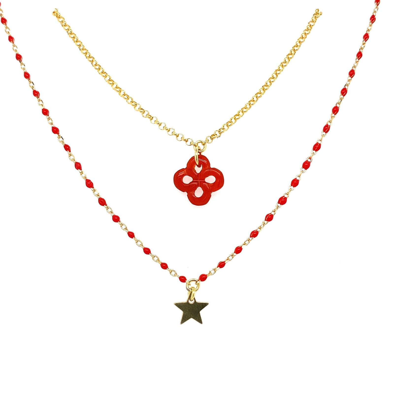 Collier Izarra double Cornaline