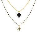 Collier Izarra double chaine laque Onyx