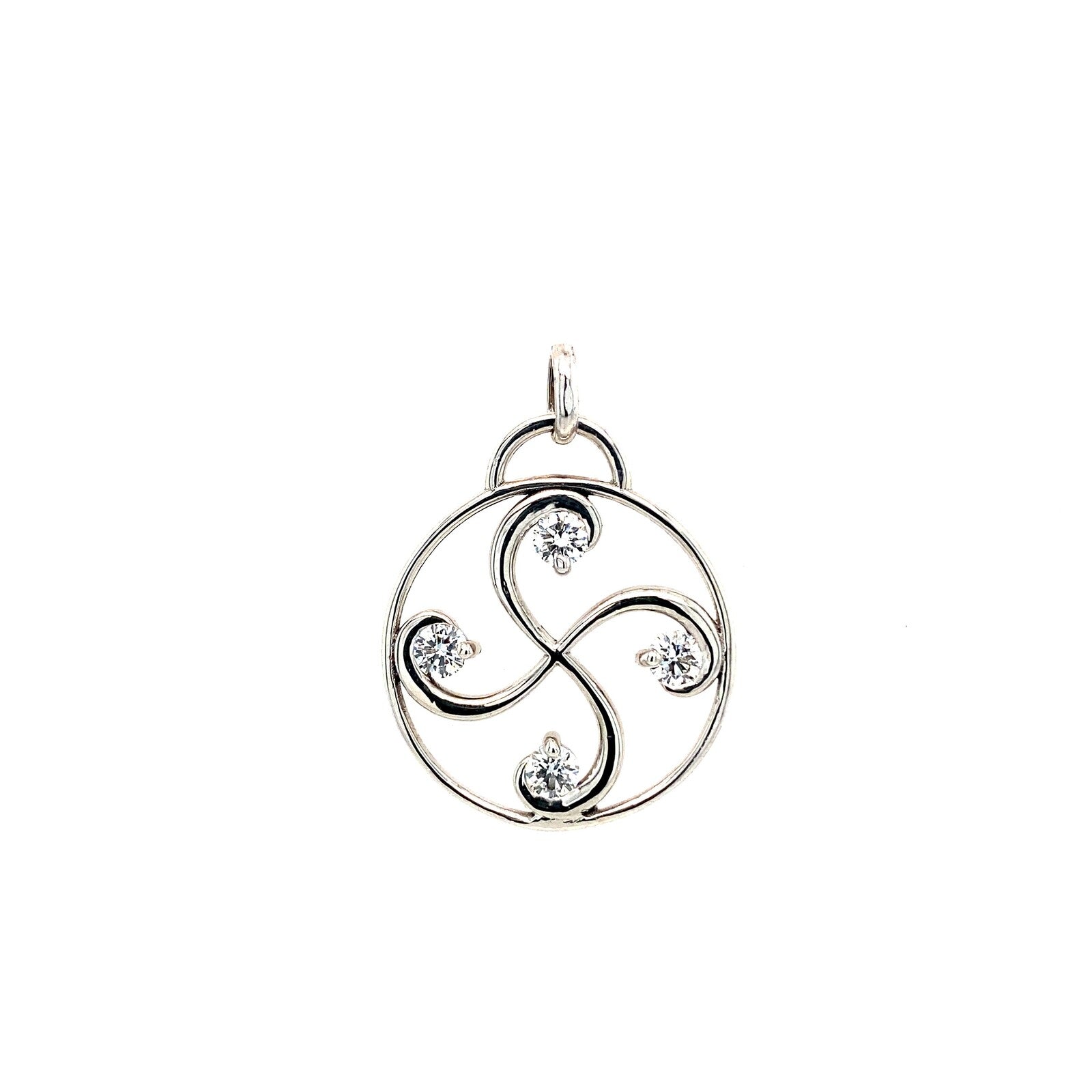 Pendentif Nahia Diamants Or blanc