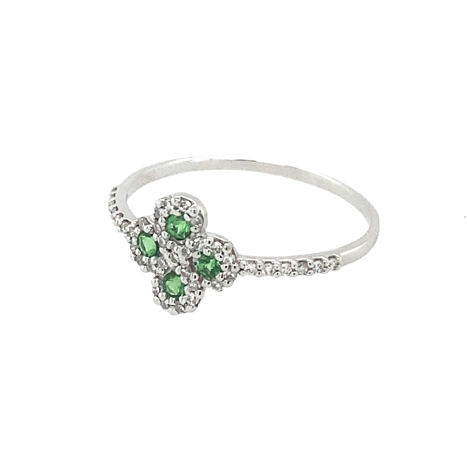 Bague Argia Txiki Diamants et Tsavorites Or Blanc