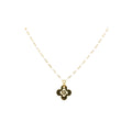 Collier Lore Argent Plaqué Or Jaune Laque Blanche