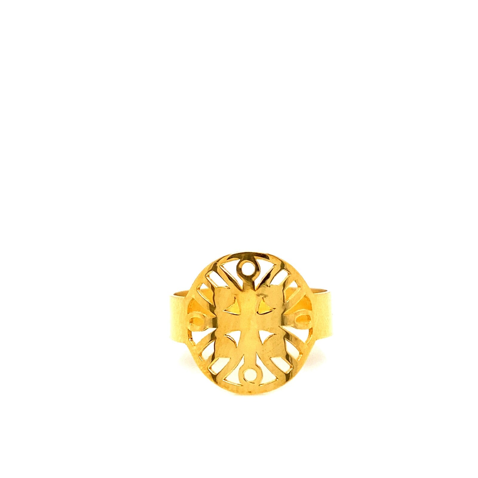 Bague Stèle de Lacarre Argent Plaqué Or Jaune