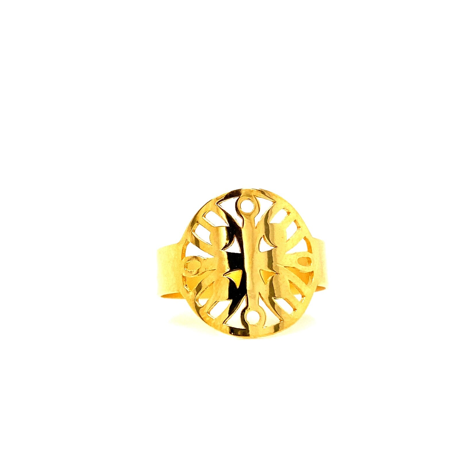 Bague Stèle de Lacarre Argent Plaqué Or Jaune