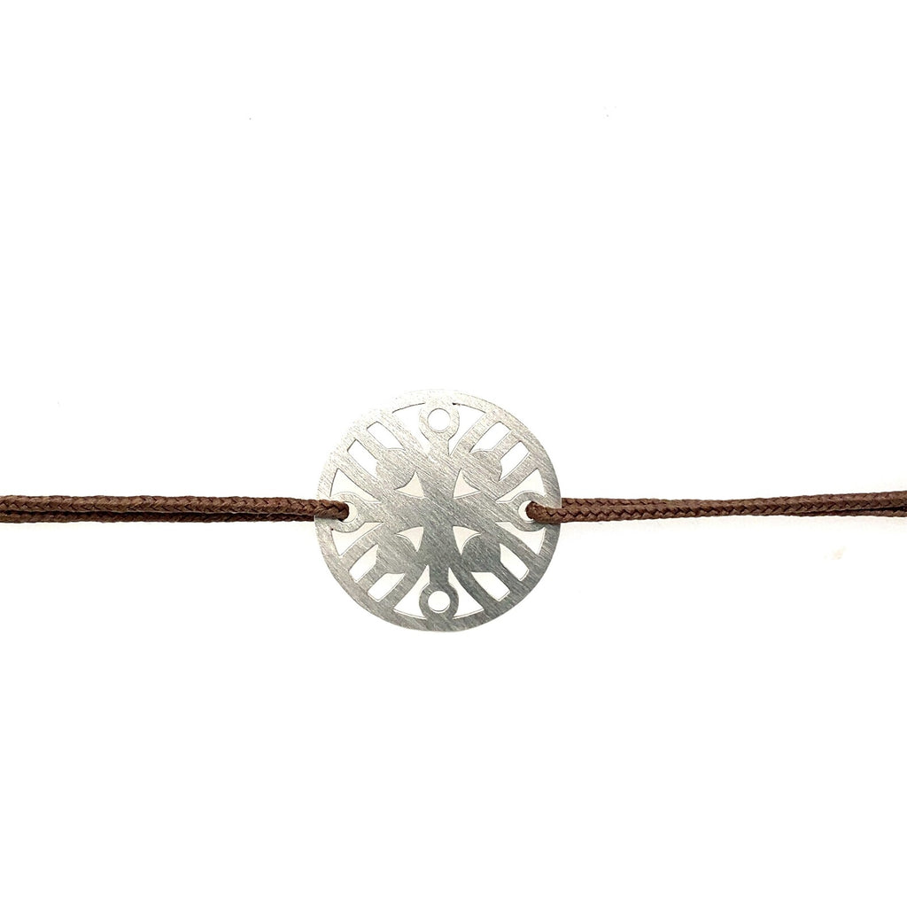 Bracelet Cordon Stèle De Lacarre Argent