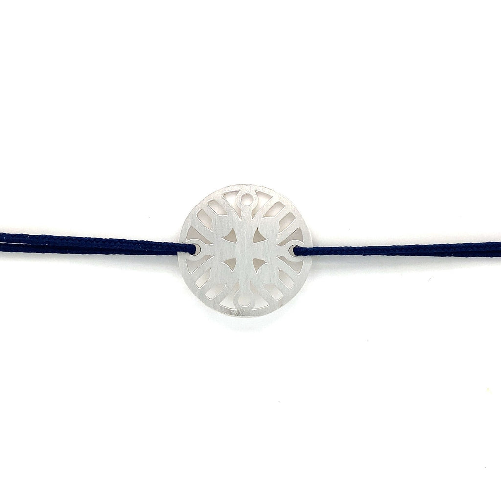 Bracelet Cordon Stèle De Lacarre Argent
