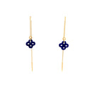 Ilargia Chainettes Argent Plaqué Or Jaune Lauburu Ttiki Lapis Lazuli