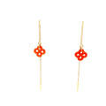 Ilargia Chainettes Argent Plaqué Or Jaune Lauburu Ttiki Cornaline