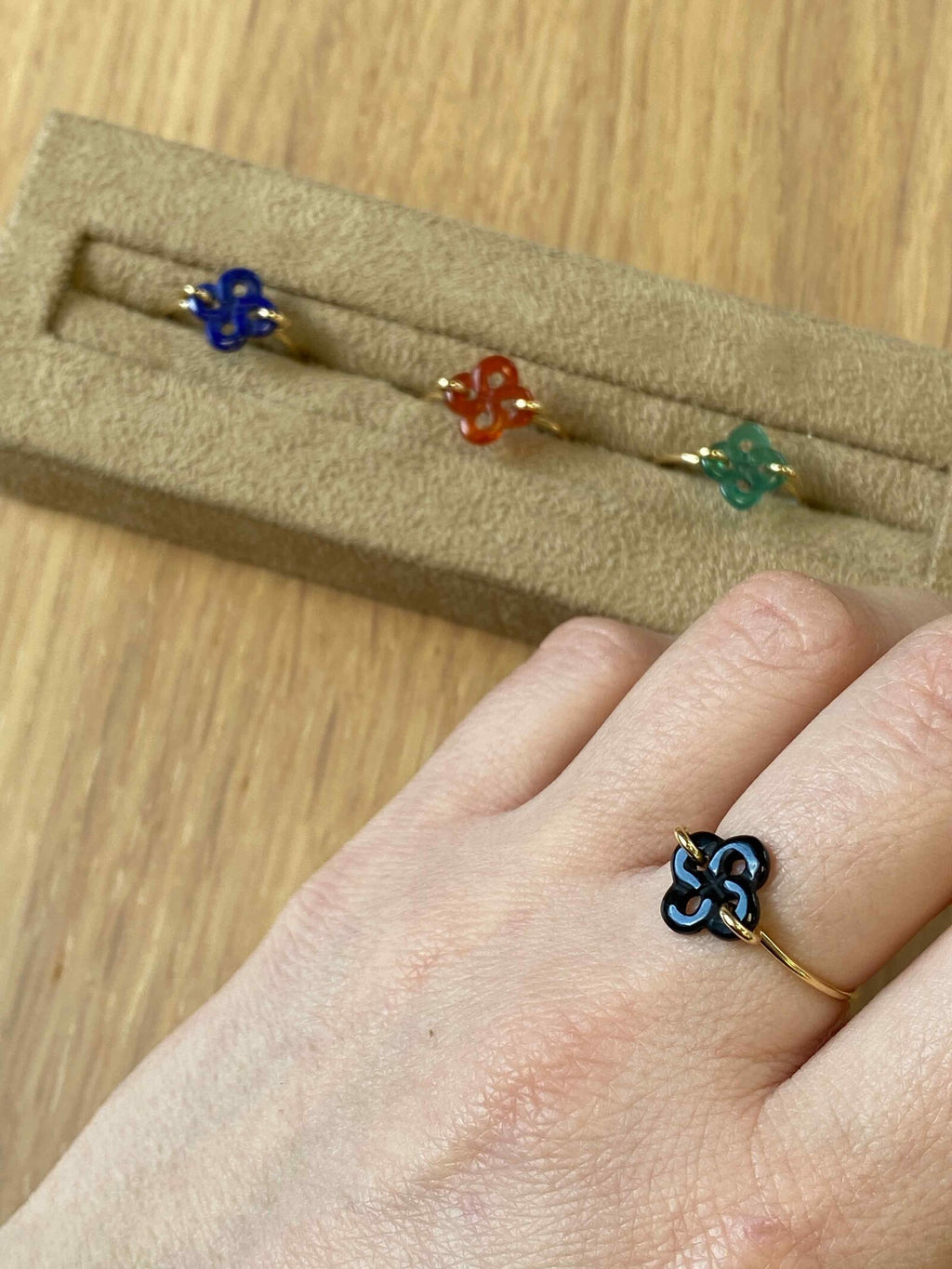 Bague Goxokia Or Jaune Lapis Lazuli