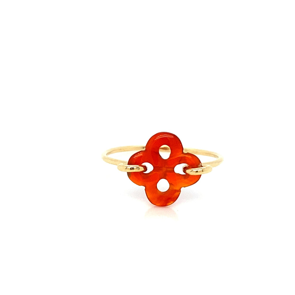 Bague Goxokia Or Jaune Cornaline