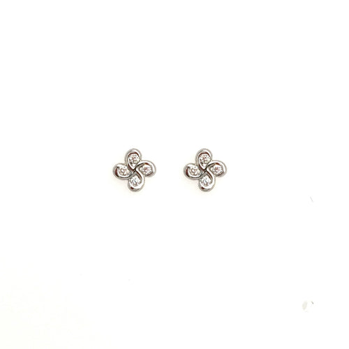 Boucles D'oreilles Alaia Txiki Diamants Or Blanc