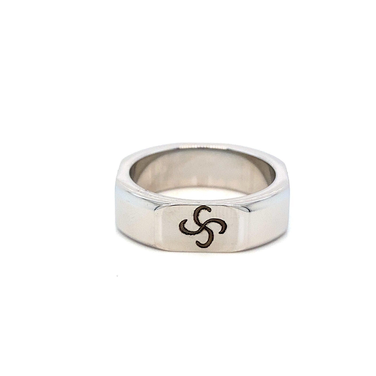 Bague Ecrou Acier Lauburu