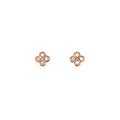 Boucles D'oreilles Alaia Txiki Diamants Or Rose