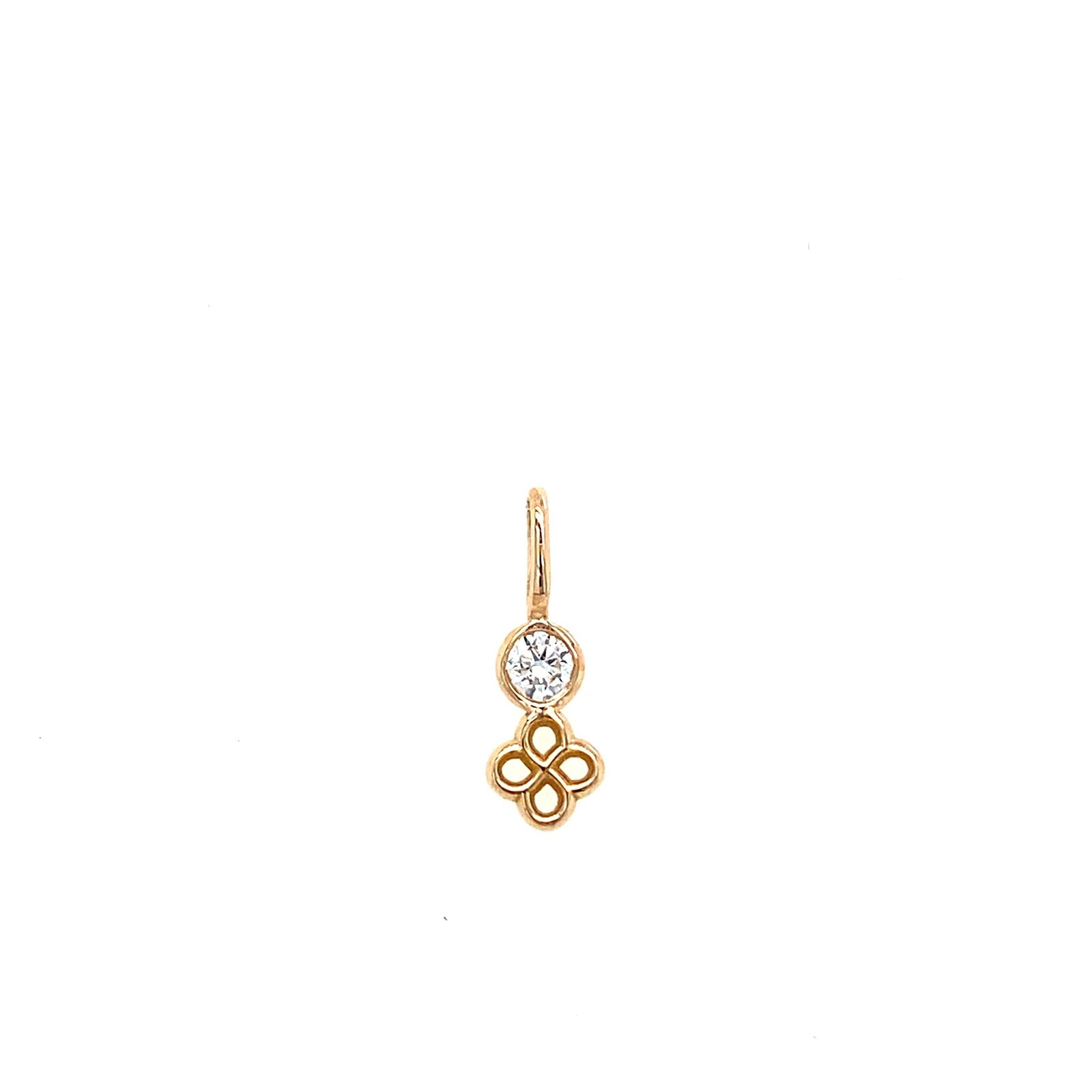 Pendentif luma diamant or rose lauburu