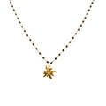 Collier Eguzki Lore Plaqué Or Jaune Laque noire