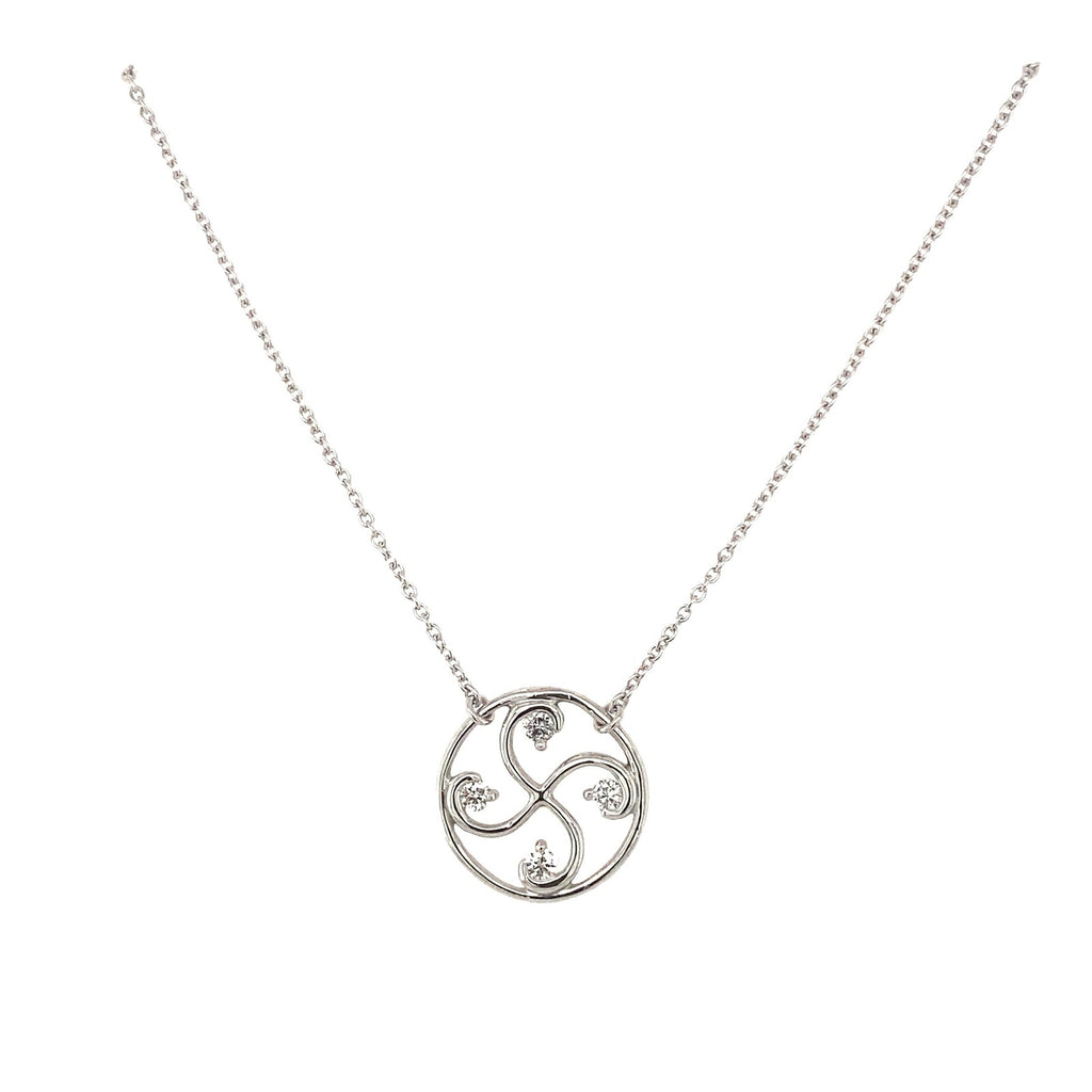 Collier Nahia Txiki Diamants Or Blanc