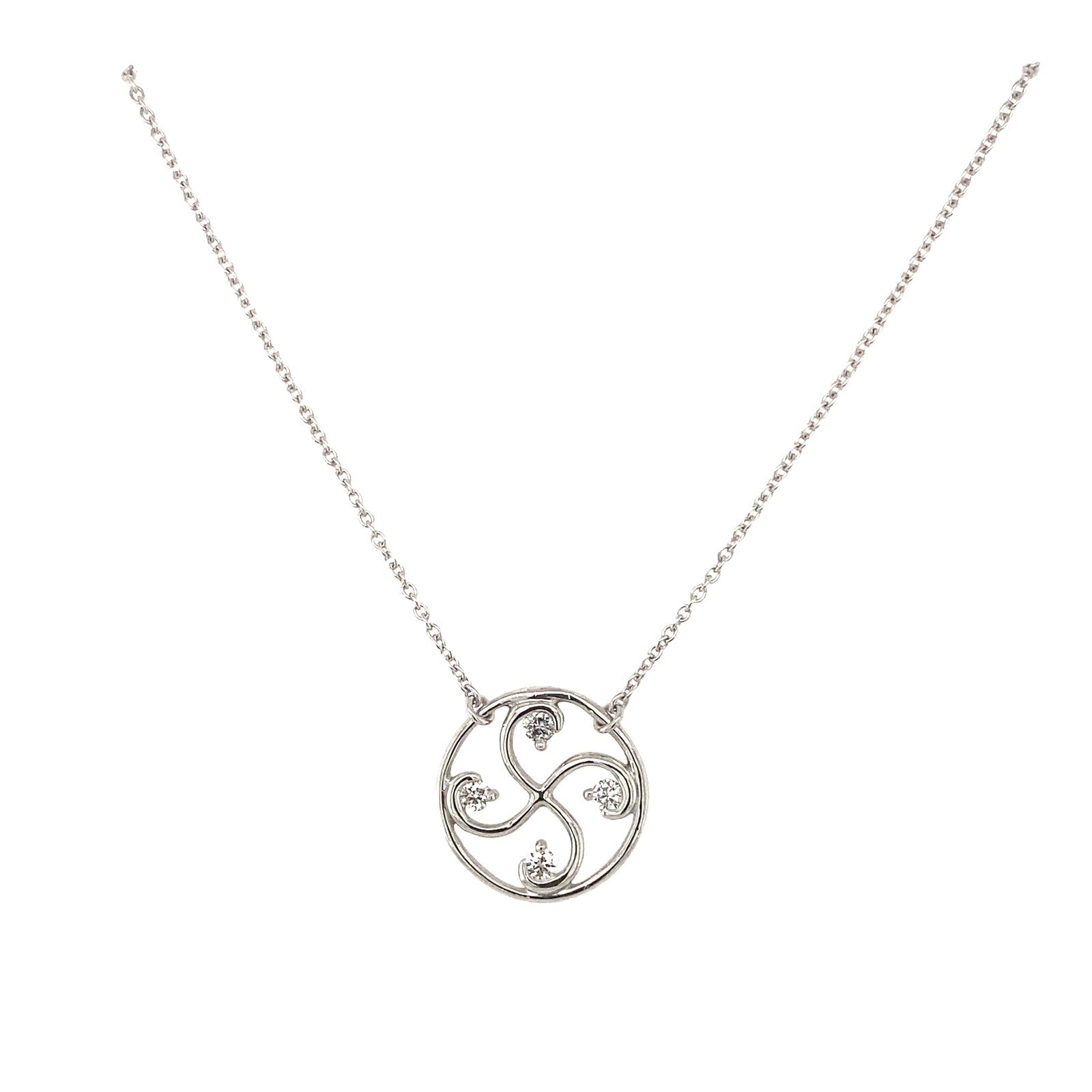 Collier Nahia Txiki Diamants Or Blanc