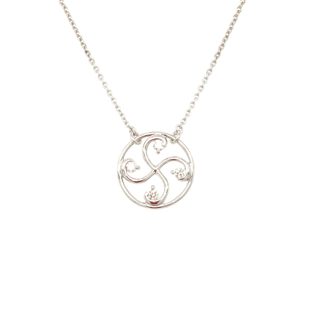 Collier Nahia Txiki Diamants Or Blanc