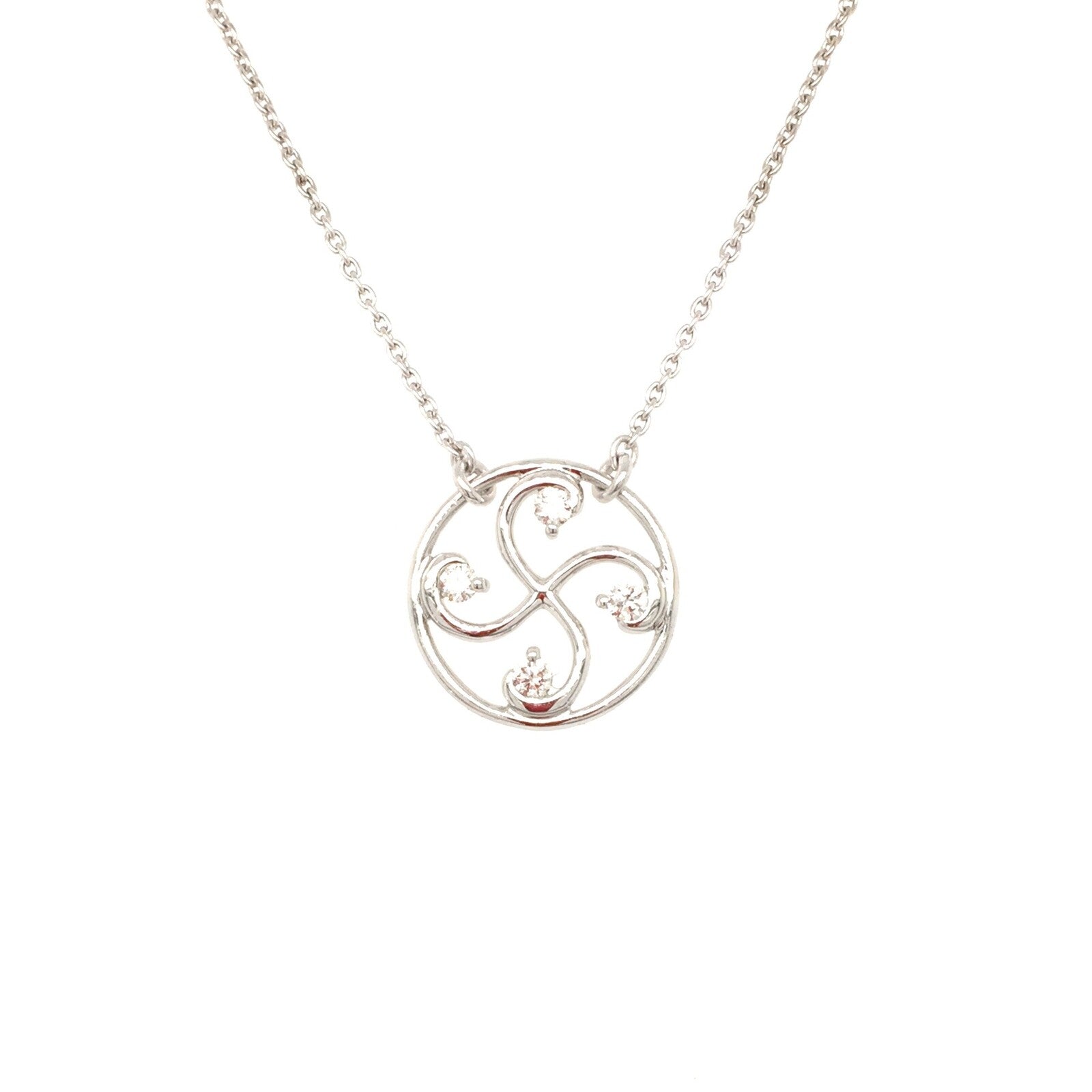 Collier Nahia Txiki Diamants Or Blanc