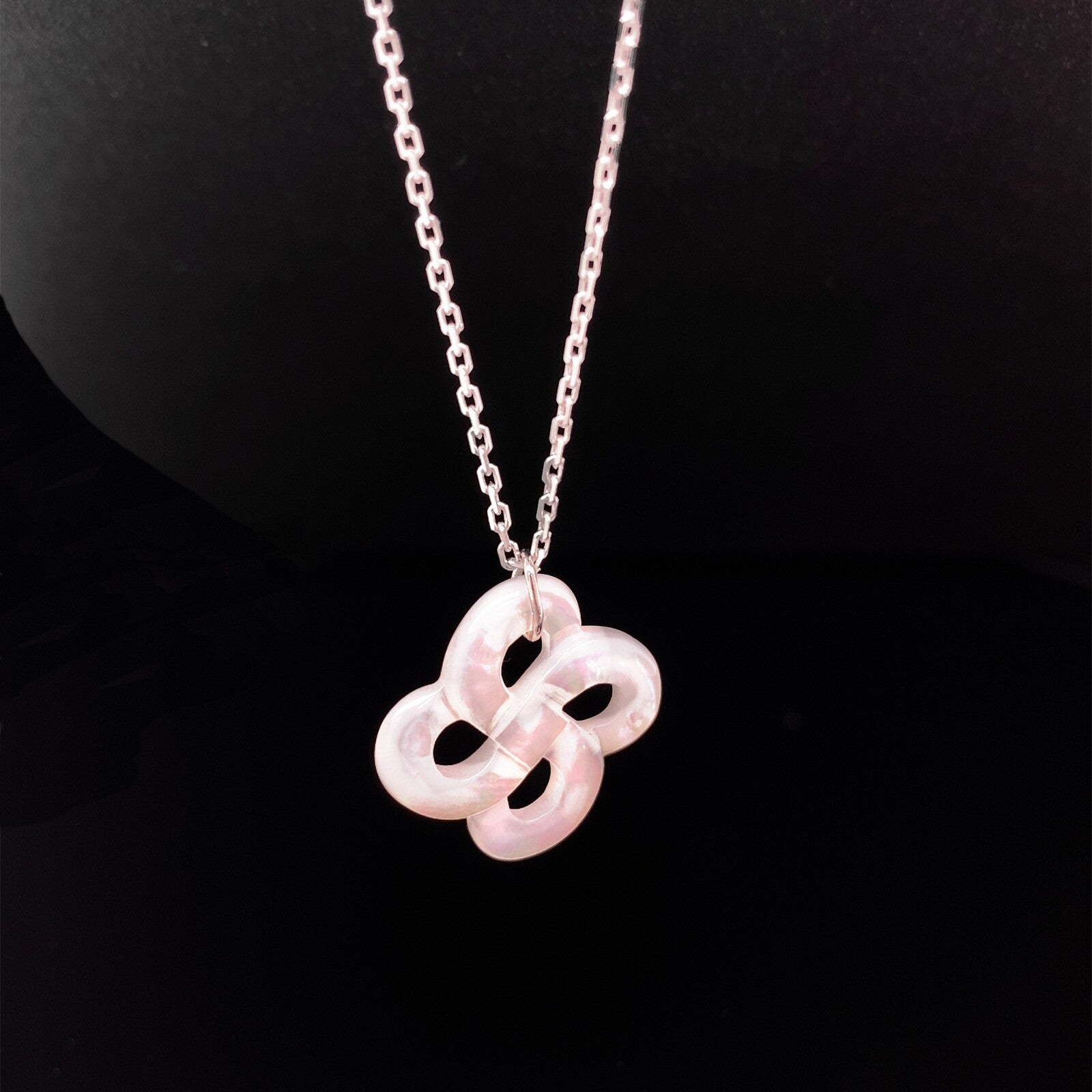 Collier Ilargia Argent Nacre Rose