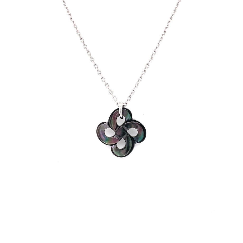 Collier Ilargia Argent Nacre Grise