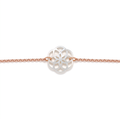 Bracelet Ilargia Argent Plaqué Or Rose Stèle de Xabier Ttiki Nacre Blanche