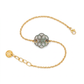 Bracelet Ilargia Argent Plaque Or Jaune Stèle Xabier Ttiki Nacre Grise