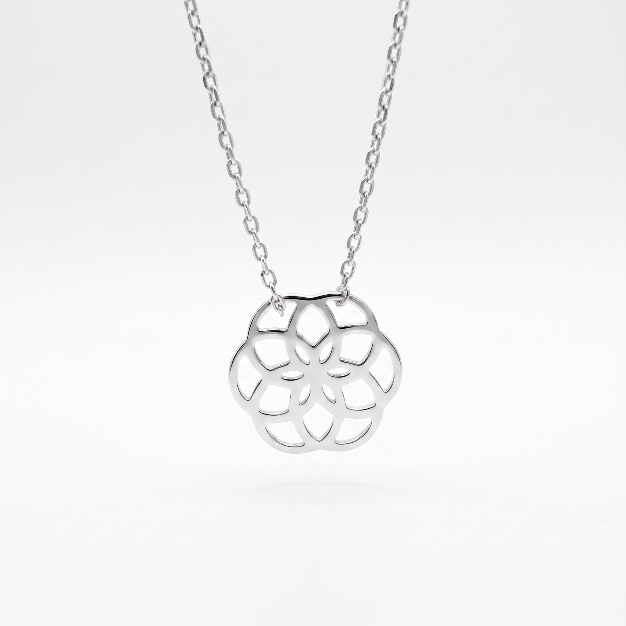 Collier Ilargia Argent Nacre Blanche Stèle de Xabier