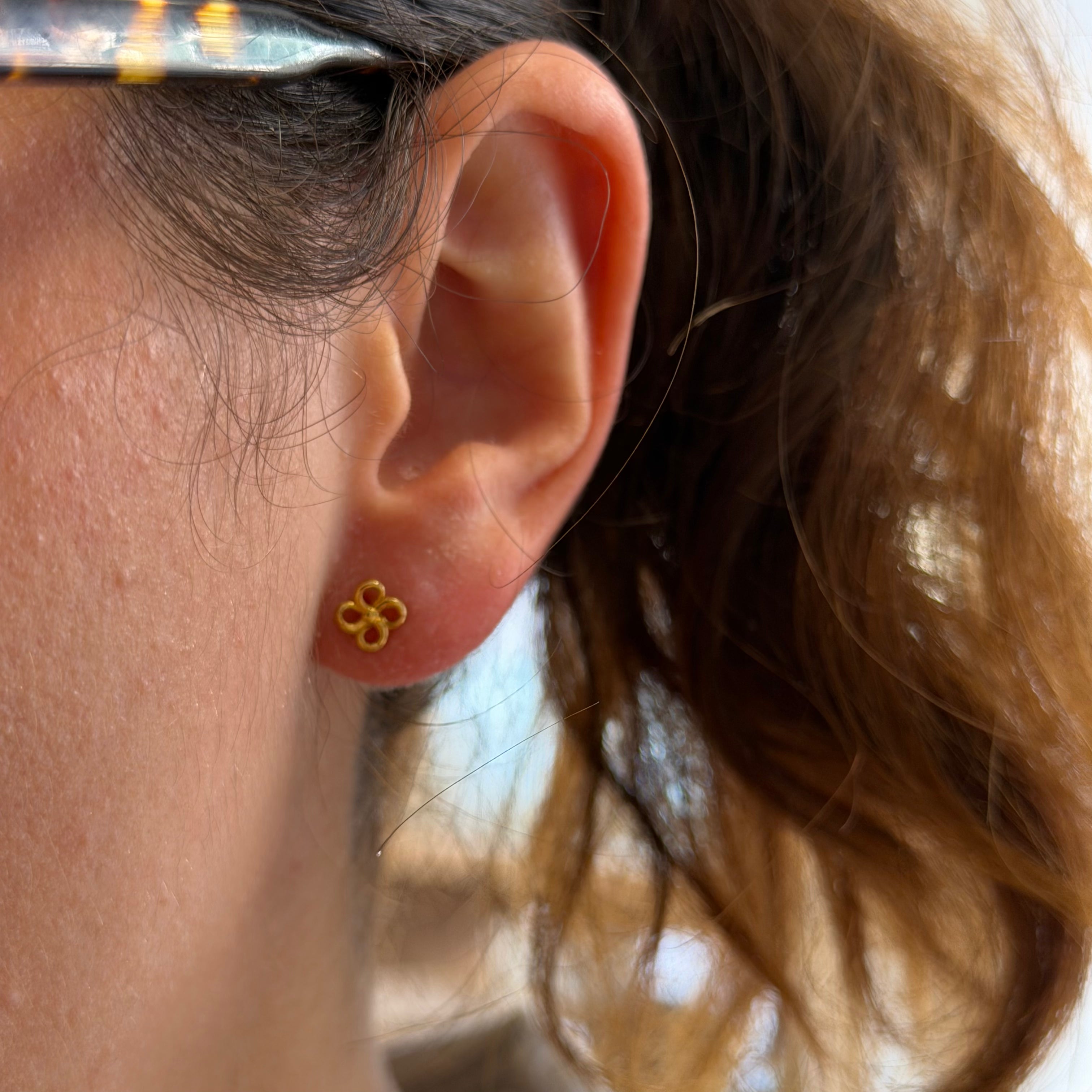 Boucles d'oreilles Zilarra ttiki plaqué or jaune 8mm
