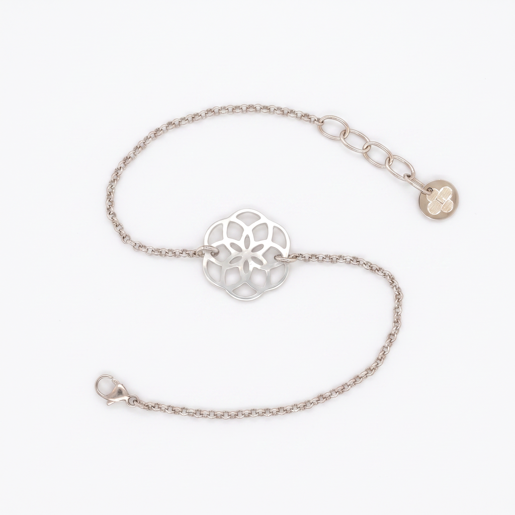 Bracelet Ilargia Argent Stèle Xabier Ttiki Nacre blanche