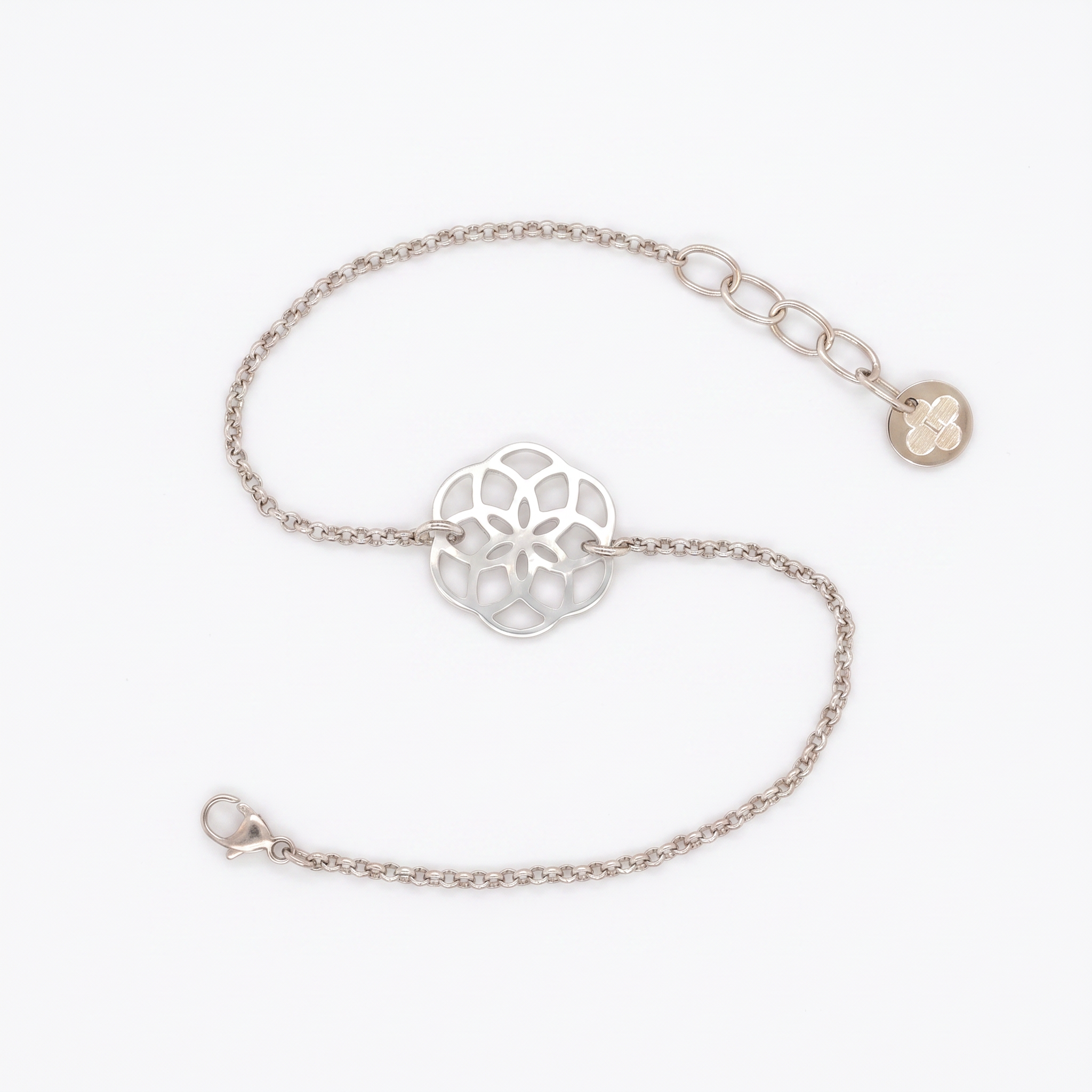 Bracelet Ilargia Argent Stèle Xabier Ttiki Nacre blanche