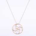 Pendentif Nahia Handia Agate Blanche Or Rose