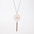 Sautoir Stèle Xabier Nacre Rose Argent